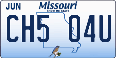 MO license plate CH5O4U