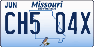 MO license plate CH5O4X