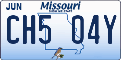 MO license plate CH5O4Y