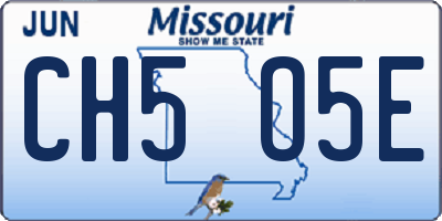 MO license plate CH5O5E