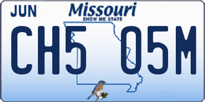 MO license plate CH5O5M