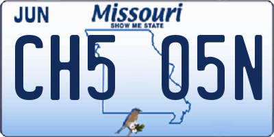 MO license plate CH5O5N