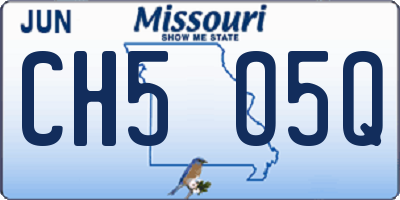 MO license plate CH5O5Q