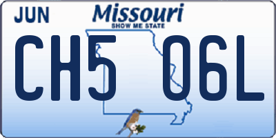 MO license plate CH5O6L