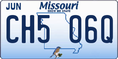 MO license plate CH5O6Q