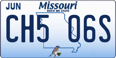 MO license plate CH5O6S