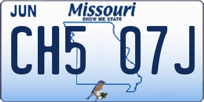 MO license plate CH5O7J