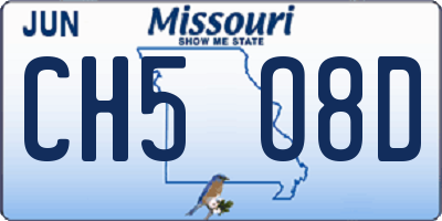 MO license plate CH5O8D