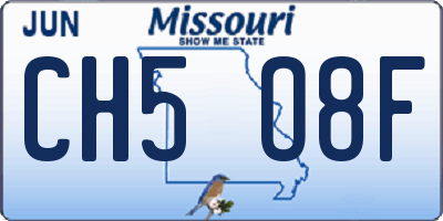 MO license plate CH5O8F