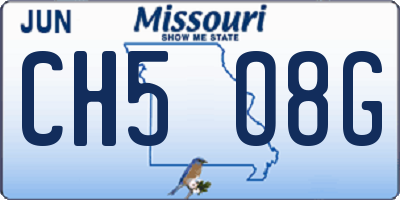 MO license plate CH5O8G