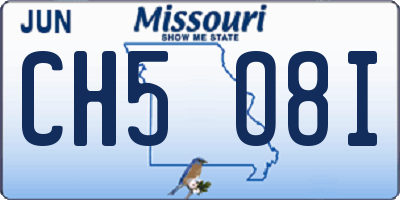MO license plate CH5O8I