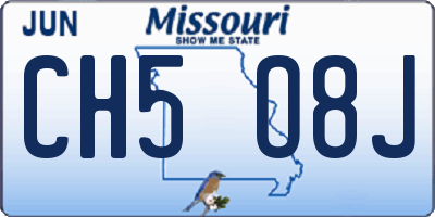 MO license plate CH5O8J