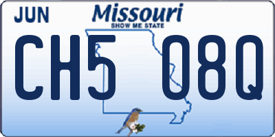 MO license plate CH5O8Q