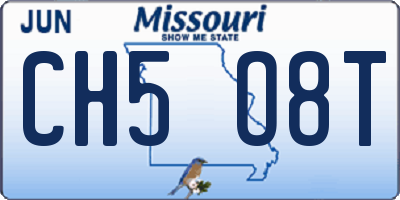 MO license plate CH5O8T