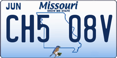 MO license plate CH5O8V