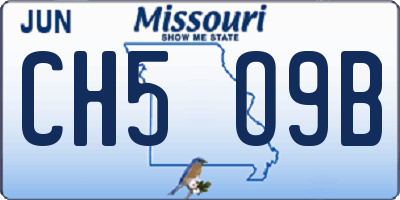 MO license plate CH5O9B