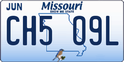 MO license plate CH5O9L