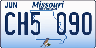 MO license plate CH5O9O