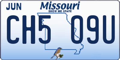 MO license plate CH5O9U