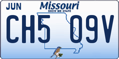 MO license plate CH5O9V