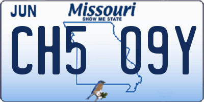 MO license plate CH5O9Y