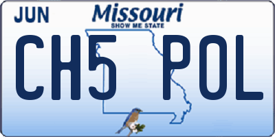 MO license plate CH5P0L