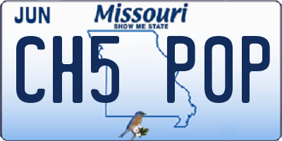 MO license plate CH5P0P