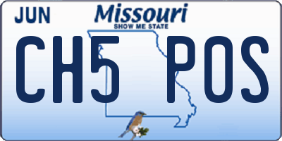 MO license plate CH5P0S