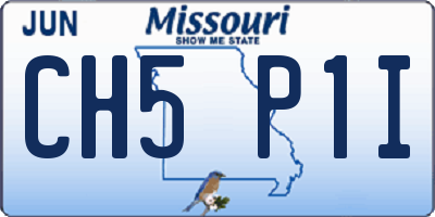 MO license plate CH5P1I