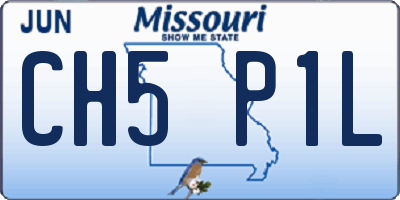 MO license plate CH5P1L