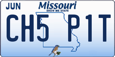 MO license plate CH5P1T