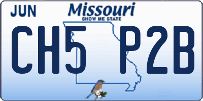 MO license plate CH5P2B