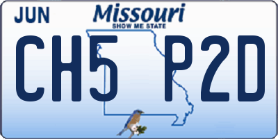 MO license plate CH5P2D