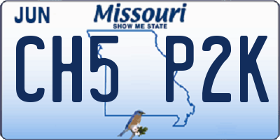 MO license plate CH5P2K