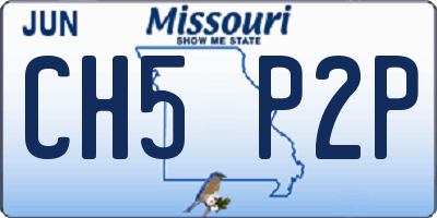 MO license plate CH5P2P