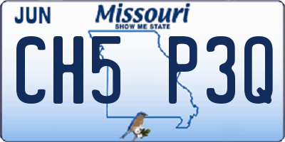 MO license plate CH5P3Q