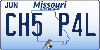 MO license plate CH5P4L