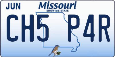 MO license plate CH5P4R