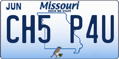 MO license plate CH5P4U