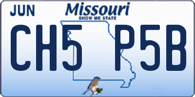 MO license plate CH5P5B