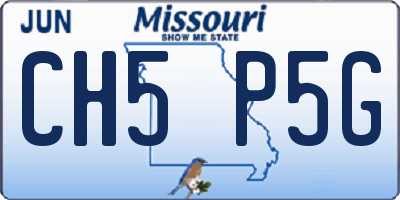 MO license plate CH5P5G