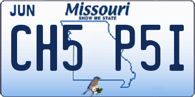 MO license plate CH5P5I