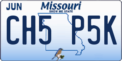 MO license plate CH5P5K