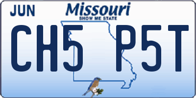 MO license plate CH5P5T