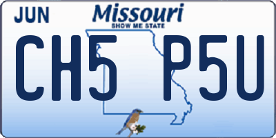 MO license plate CH5P5U