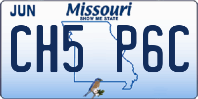 MO license plate CH5P6C