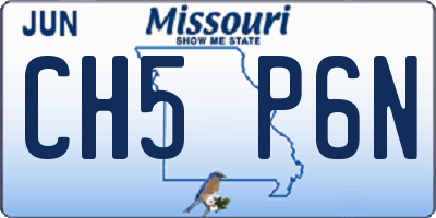 MO license plate CH5P6N