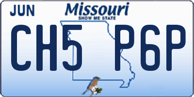 MO license plate CH5P6P