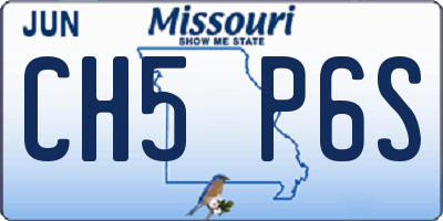 MO license plate CH5P6S