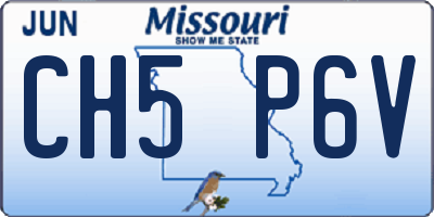 MO license plate CH5P6V
